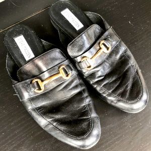 Steve Madden Kandi Black Leather Mules